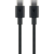 Goobay - Zubehör/Ersatzteile für Batterie/Akku/Ladegerät Sync/Ladekabel 66316 0,5m,USB-C,sw