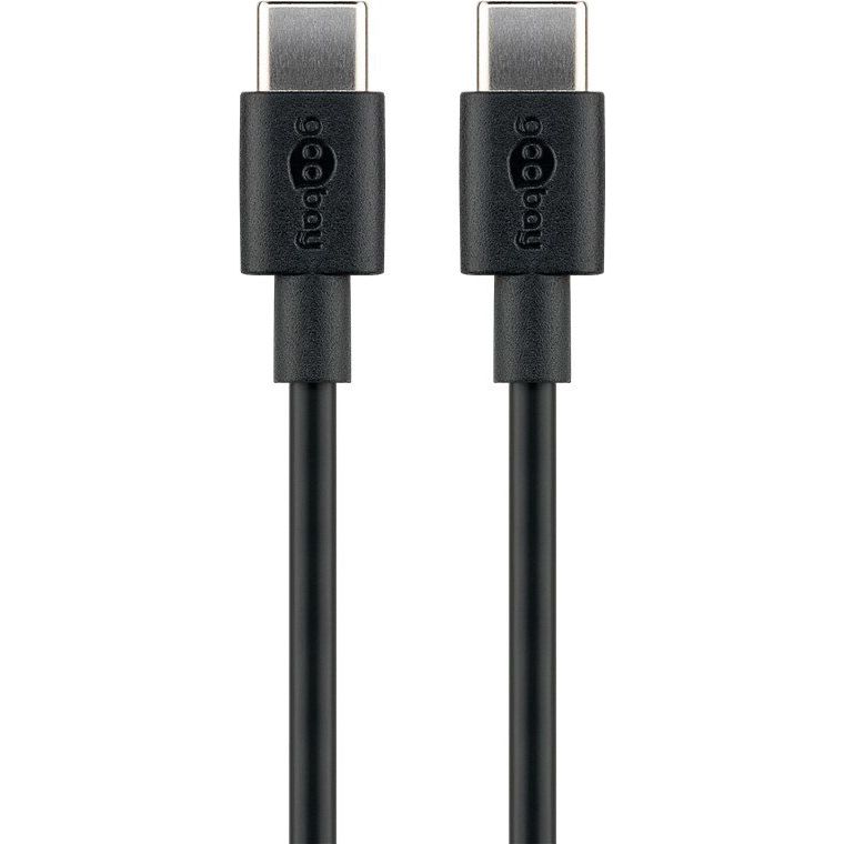 Goobay - Zubehör/Ersatzteile für Batterie/Akku/Ladegerät Sync/Ladekabel 66316 0,5m,USB-C,sw