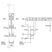 WAGO - Feldbus, Dez. Peripherie - Analoges Ein-/Ausgangs-Modul Ausgangsklemme analog 750-554 4-20mA 2-Kanal