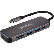 DLink - USB-Hub 5-in-1 USB-C Hub DUB-2325/E mit Card Reader