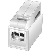 HellermannTyton - Steckklemme HECL-2/1-PA-WH-100ST − 500 Stück
