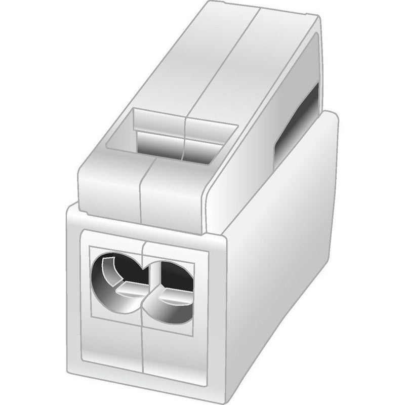 HellermannTyton - Steckklemme HECL-2/1-PA-WH-100ST − 500 Stück