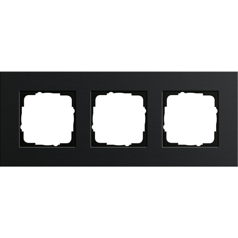 Gira - Abdeckrahmen 3-fach 0213126 aluminium schwarz