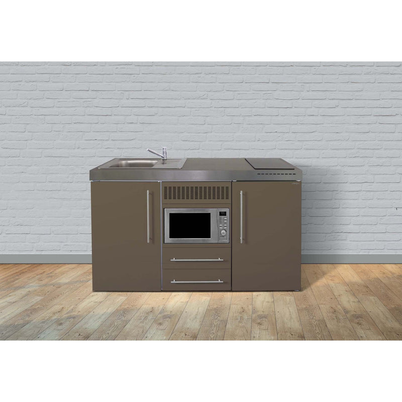 Stengel - Mini-Küche Miniküche Premiumline MPMMM160KSIKFlBr2Sn Mokka metallic