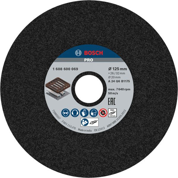 Bosch - Trenn-/Schleifscheibe PRO Metal Schleifscheibe, 1608600069 125 x 26 x 20 mm K24