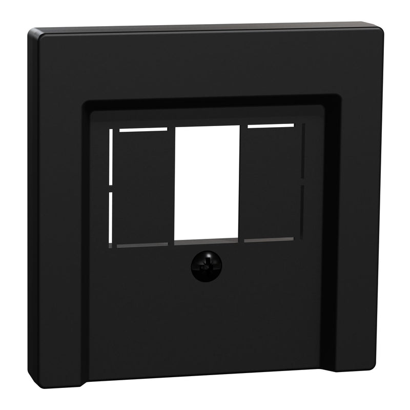 Merten - Einsatz/Abdeckung für Kommunikationstechnik Zentralplatte sw matt MEG4250-0403 f. TAE/Audio/USB