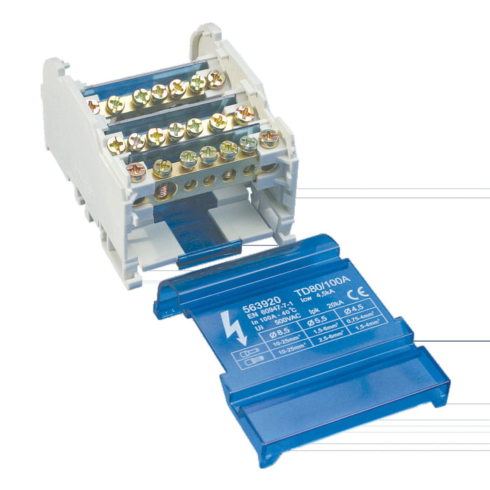 Erico - Verteilerbaugruppe Klemmen Kleinverteiler TD-80-100ALL − 1 Stück
