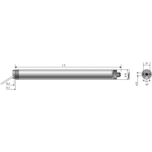 Somfy - Rohrmotor Funk Rohrmotor Oximo 40 1242281 13Nm m.LagerSW40x0,8