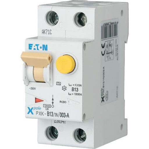 Eaton - Kombination FI-Schalter/Leitungsschutzschalter FI/LS-Kombischalter PXK-B13/1N/03-A B 13A 1p+N, 300mA