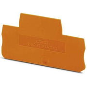 Phoenix Contact - Abschluss- und Zwischenplatte für Reihenklemme Abschlussdeckel D-PTTB 1,5/S-0,8 OG 65,4x0,8mm, orange − 50 Stück