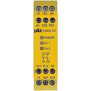 Pilz - Gerät zur Überwachung von sicherheitsgerichteten Stromkreisen Not-Aus-Schaltgerät PNOZ X2 #774303 24VAC/DC 2n/o