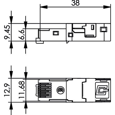 Telegärtner - Modularer Steckverbinder STX RJ45 Steckereinsatz 100007454 AWG22-26 Cat.6