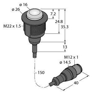 Turck - Optisches/Akustisches Signalgerät Kennleuchte S22L2SRGB7QP