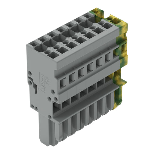 WAGO - Ein- und mehrpolige Klemmenleiste 1-Leiter-Federleiste 769-108/000-036 4mm²,gn-ge/gr − 25 Stück