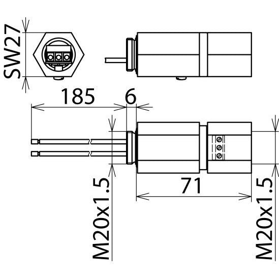 DEHN - Überspannungsableiter für Informations-/MSR-Technik Überspannungsableiter DPI MD 24 M 2S DEHNpipe