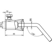 DEHN - Zubehör/Ersatzteile für Erdung und Blitzschutz Befestigungs-Adapter BA130RD8 BB16 V2A ZG 130 Grad NIRO