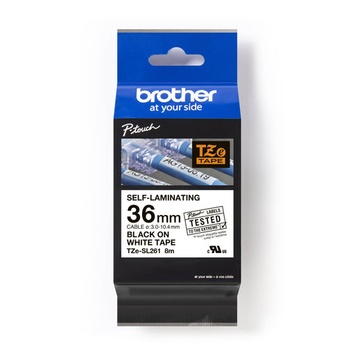 Brother - Verbrauchsmaterial für Telefax/Drucker/MFC Schriftband 36mm TZe-SL261 ws/sw selbstlamin.8m