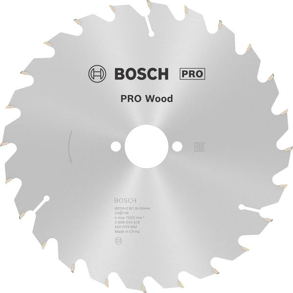 Bosch - Kreissägeblatt PRO Wood Kreissägeblatt, 2608640618 200 x 2,8 x 30 mm