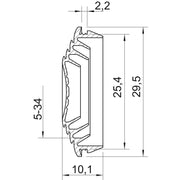 OBO Bettermann - Kabeleinsteckstutzen Einsteckdichtung EDK 25 OR f. Kabel für FireBoX − 10 Stück