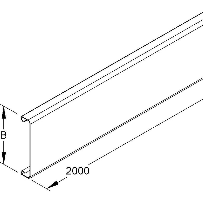 Niedax - Oberteil für Leitungsführungskanal LFK-Deckel LD 100 − 2 Meter