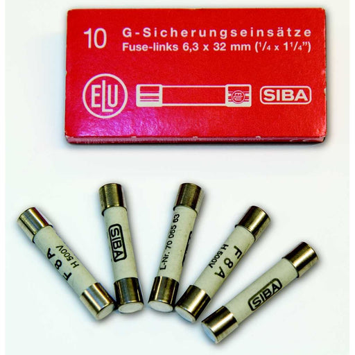 Siba - Zylindrische Sicherung Sicherung 189140.1,6 6,3x32mm T 1,6A 500V − 100 Stück by Siba
