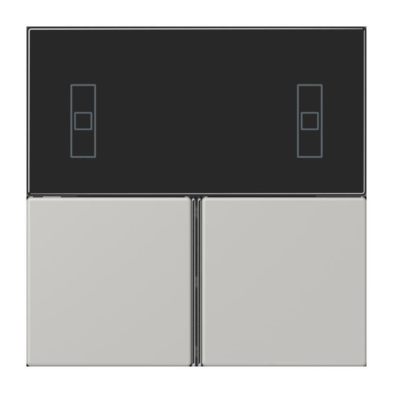 Jung - Abdeckung/Bedienelement für Installationsschalterprogramme Tastensatz 3fach LC 4093 TSA 205 gris clair 31