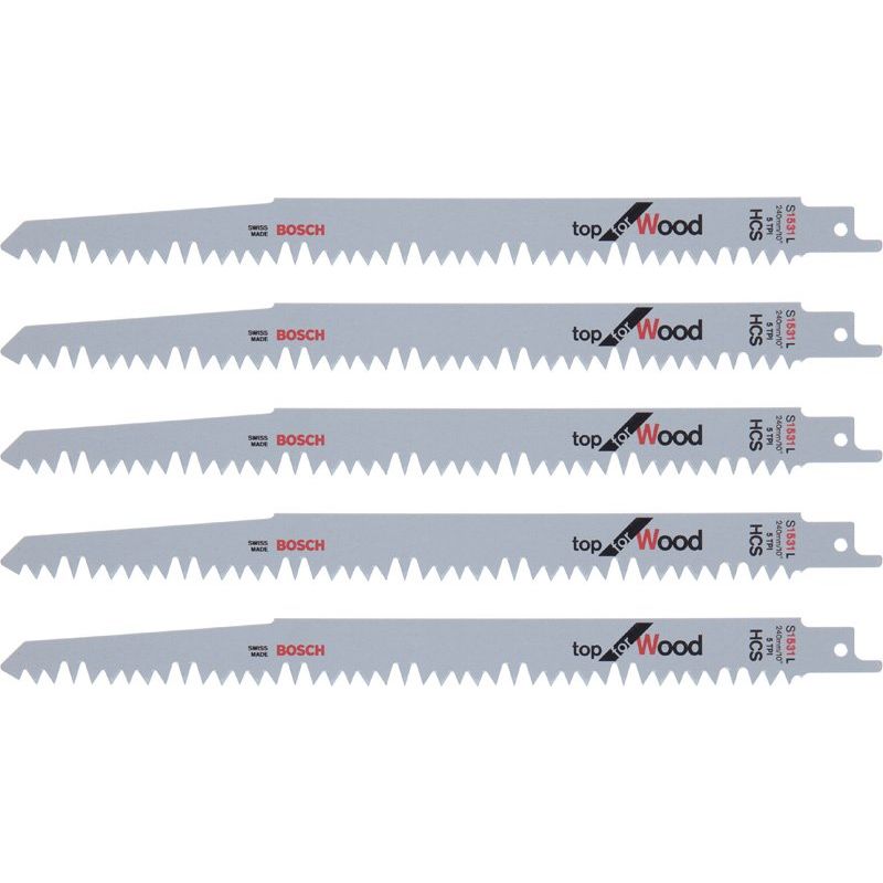 Bosch - Säbelsägeblatt Top for Wood, 5er-Pack 2608650676