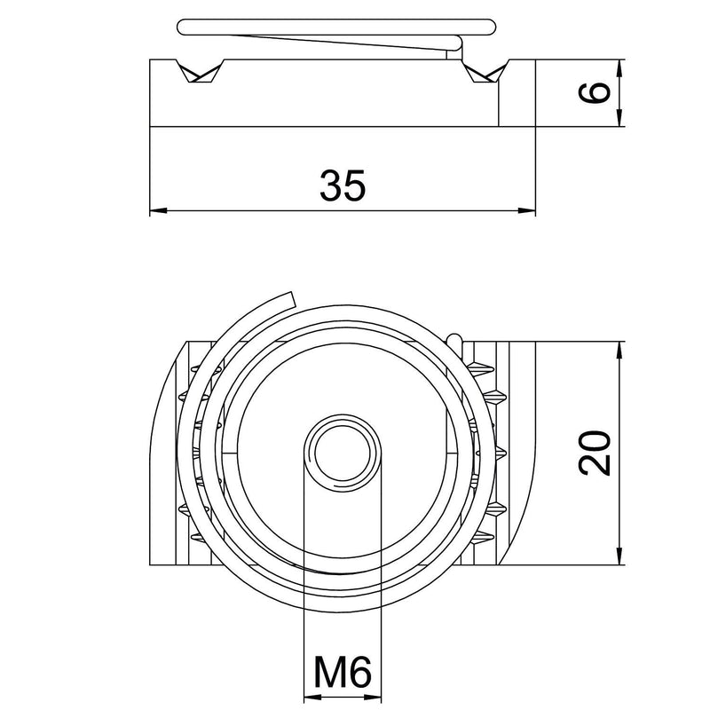 OBO Bettermann - Gleitmutter mit Feder MS41SNF M6 A4 M6, für Profilsch. − 50 Stück