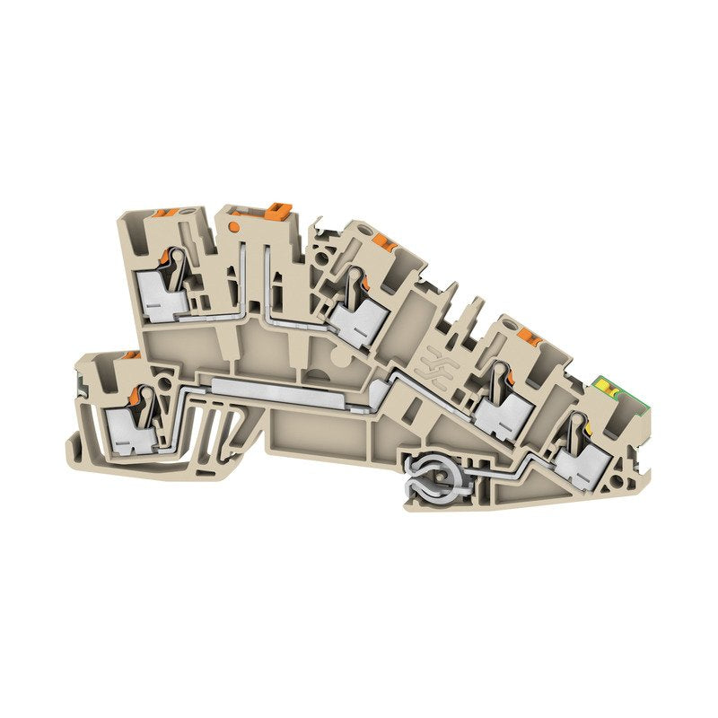 Weidmüller - Installations-Etagenklemme Klemme, PUSH IN AITB 2.5 LDT-L-PE DL − 50 Stück