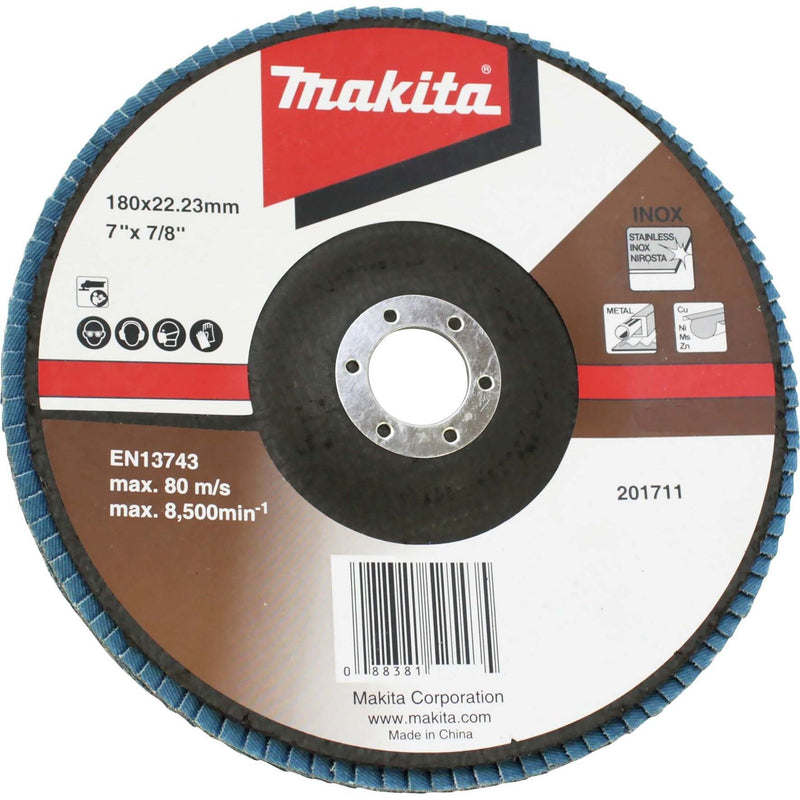 Makita - Trenn-/Schleifscheibe Fächerschleifscheibe D-63840 180mm Z80