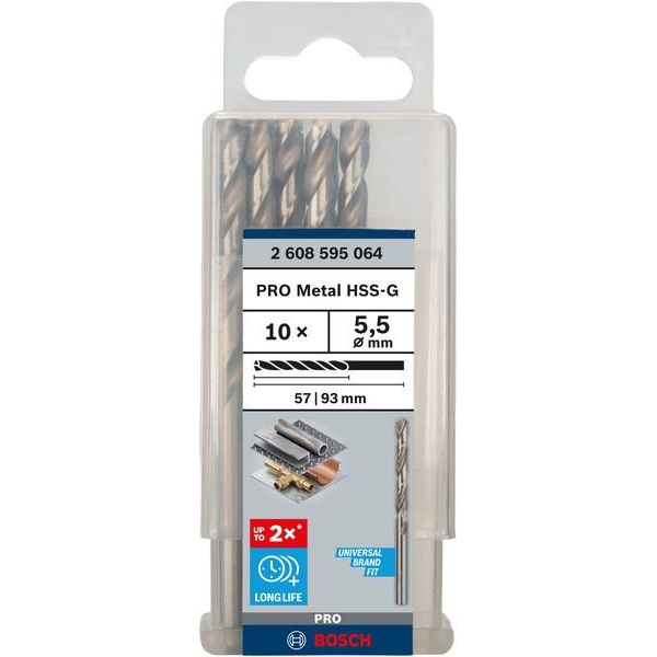 Bosch - Bohrer PRO Metal HSS-G 2608595064 Spiralbohrer 5,5 x