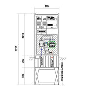 GSAB Elektrotechnik - Anschlussschrank Anschlußsäule bis 45kW 58S1700-AR01-45kW 1710x580x280mm