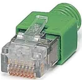 Phoenix Contact - Rechtecksteckverbinder, Set (Industriesteckverbinder) RJ45-Stecker, geschirmt FL PLUG RJ45 GN/2 m.Knickschutztülle