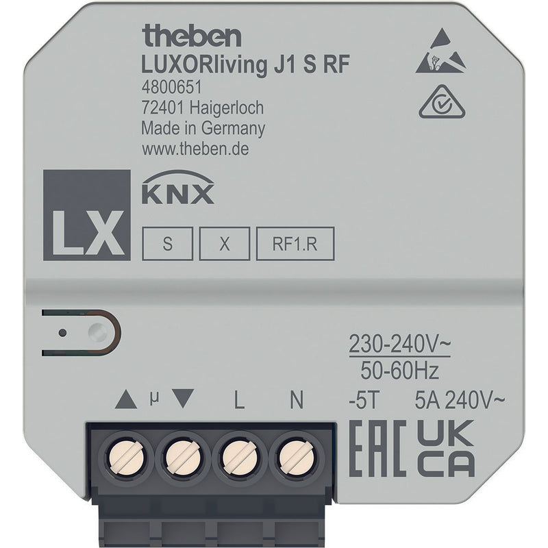 Theben - Bussystem-Jalousieaktor Funk-Jalousiesaktor LUXORliving J1 S RF 1-fach