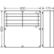 Hensel - Sammelschienengehäuse Mi-Sammelschienengehäuse Mi 6852 600x600mm 250A 5pol.