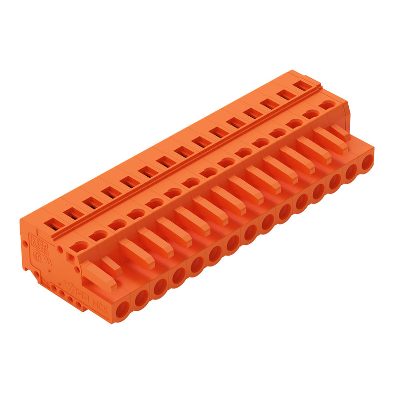 WAGO - Kabelsteckverbinder für Leiterplattensteckverbinder 1-Leiter-Federleiste 231-315/026-000 CAGECLAMP,2,5mm²,or − 25 Stück