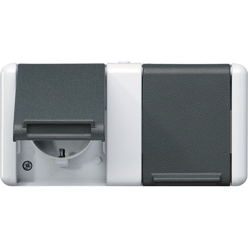 Jung - Steckdose SCHUKO-Steckdose 2-fach 8220-1 W 16A 250V