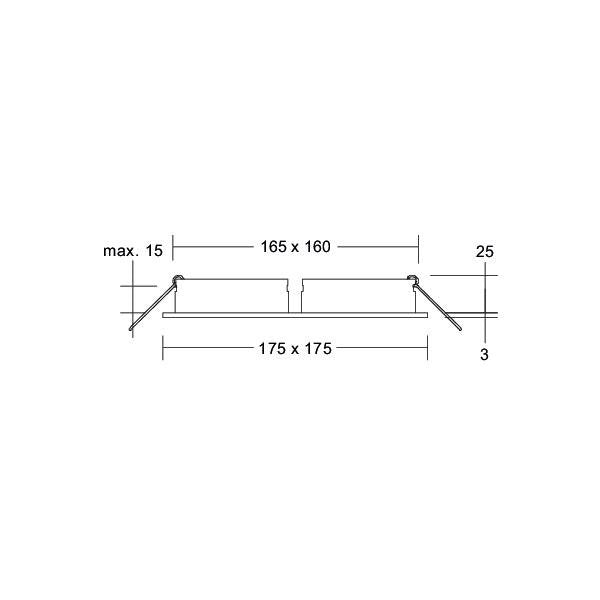 Brumberg Leuchten - Downlight/Strahler/Flutlicht Einbaumodul quadratisch 45031180 4-fach