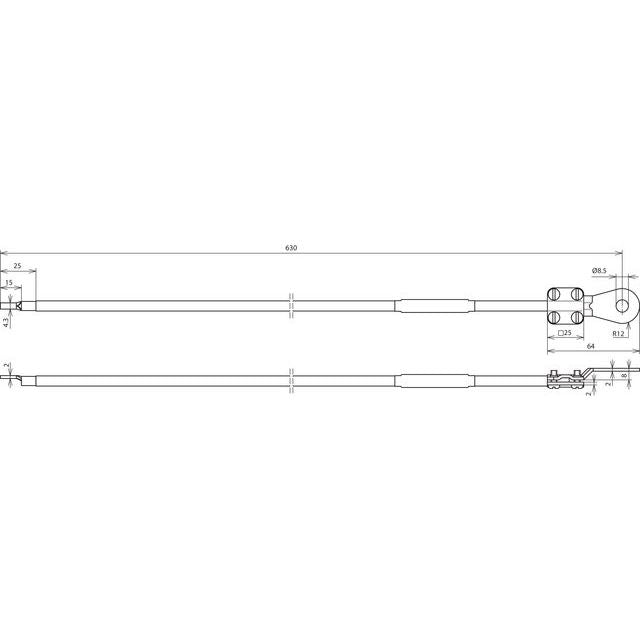 DEHN - Zubehör/Ersatzteile für Erdung und Blitzschutz Erdungsleitung EL10L065M1KSG81SKS10 10mmq/L 0,6m schw