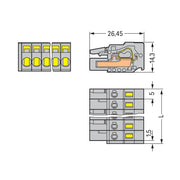 WAGO - Kabelsteckverbinder für Leiterplattensteckverbinder 1-Leiter-Federleiste 231-115/026-000/054- CAGECLAMP,2,5 mm²,gr − 25 Stück