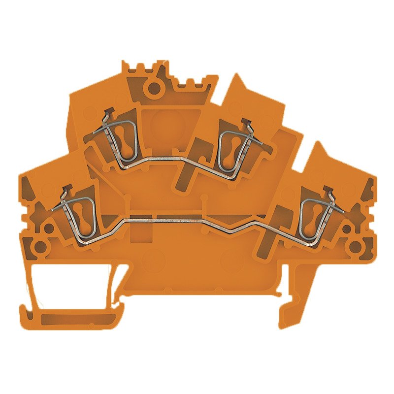 Weidmüller - Durchgangs-Reihenklemme Klemme ZDK 2.5-2 OR Federanschl.,2.5mm² − 50 Stück