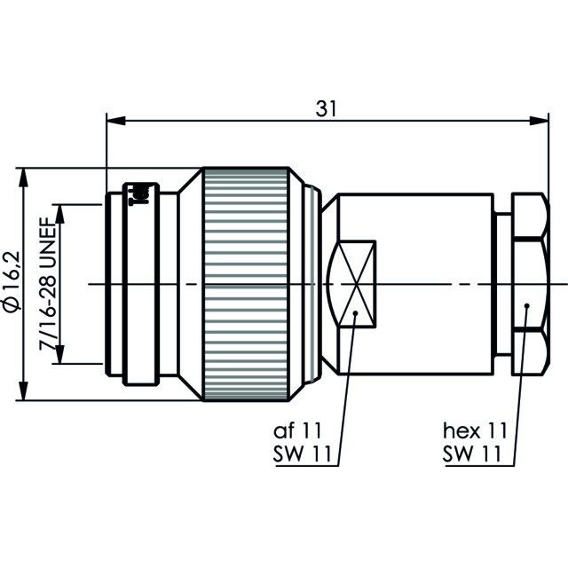 Telegärtner - Koax-Steckverbinder TNC Kabelstecker 100023816 löt/schr RG59 75Ohm