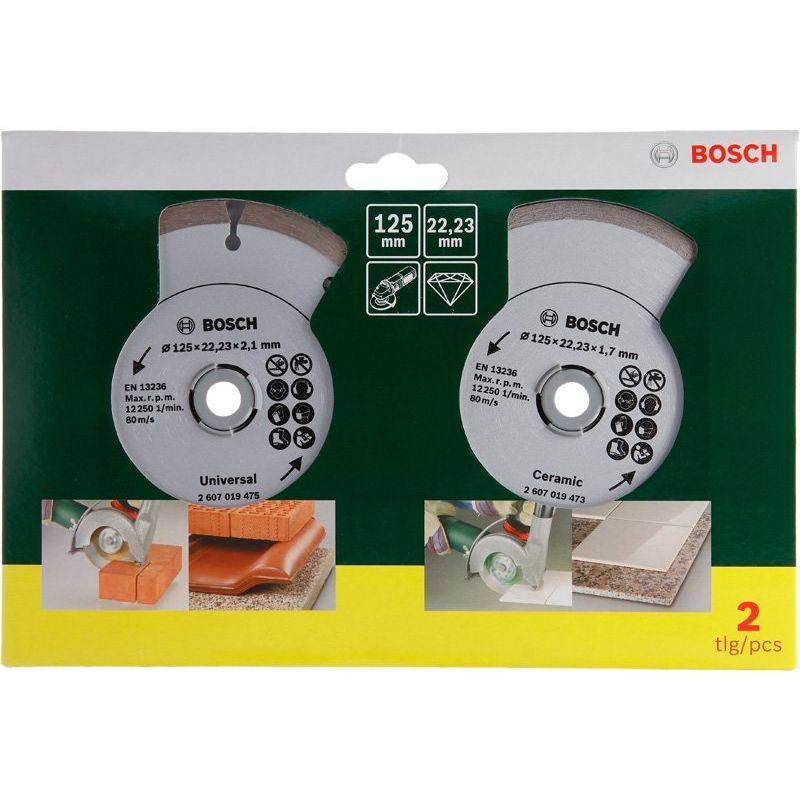 Bosch - Trenn-/Schleifscheibe Diamanttrennscheibe für 2607019484 Fliesen und