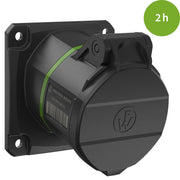 Walther Werke - CEE-Anbausteckdose (IEC 60309) CEE NEO Anbaudose schräg FW510502CC 16A 5P 2h IP54