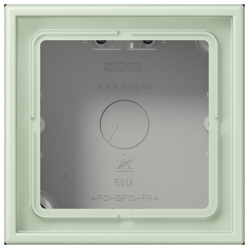 Jung - Aufputzgehäuse für Unterputzgerät Aufputz-Kappe 1fach LC 581 A 218 vert anglais pale