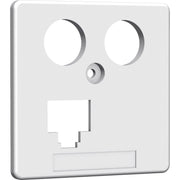 Homeway - Multi-Einsatz/Abdeckung für Daten- und Kommunikations-Anschlusstechnik Zentralplatte HAXHSE-G0401-C045 TV+LAN 50x50mm rw