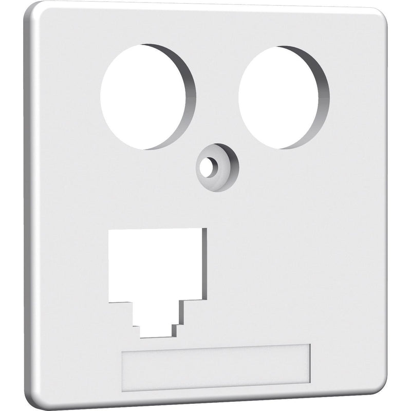 Homeway - Multi-Einsatz/Abdeckung für Daten- und Kommunikations-Anschlusstechnik Zentralplatte HAXHSE-G0401-C045 TV+LAN 50x50mm rw