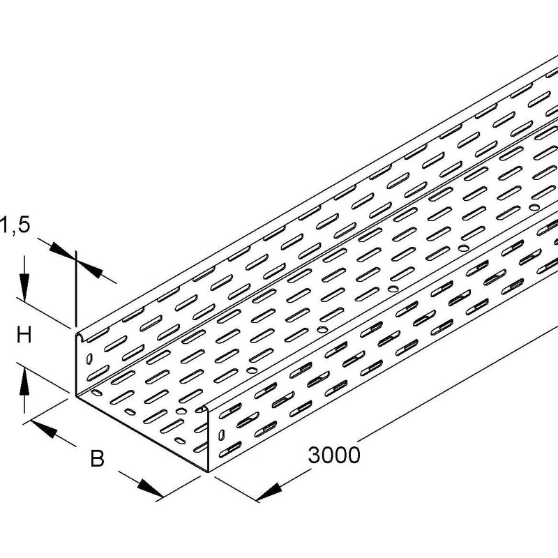 Niedax - Kabelrinne RS 85.300 − 3 Meter
