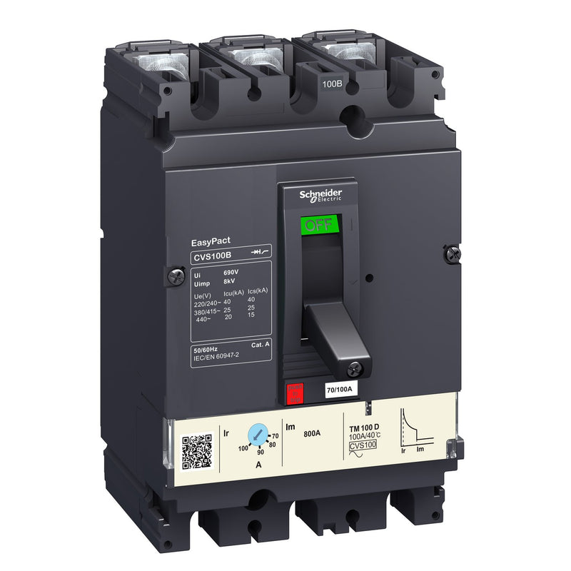 Schneider Electric - Leistungsschalter für Trafo-, Generator- und Anlagenschutz Leistungsschalter Easypact LV510335 CVS100F 36kA 415VAC