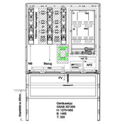 GSAB Elektrotechnik - Zähler-Komplettschrank Wandlermessung 09.W250.AR-ZWS-4Ei Avacon 250A